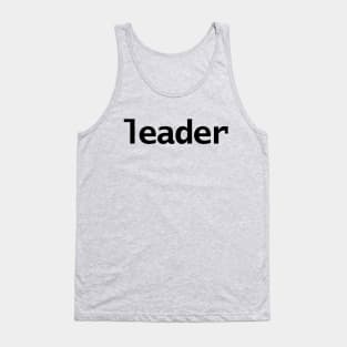 Typography Leader in Black Type Tank Top